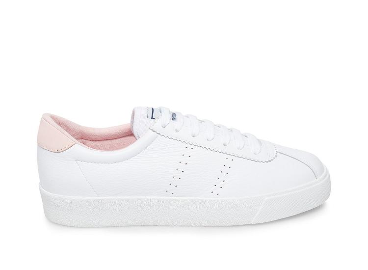Superga 2843 Comfleau White Pink - Womens Superga Lace Up Shoes
